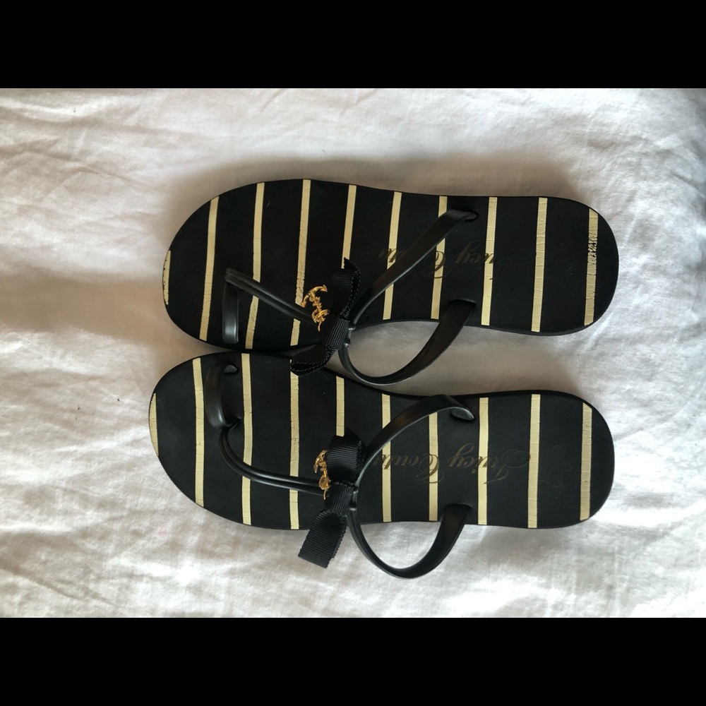 Juicy Couture Embellished Flip Flops